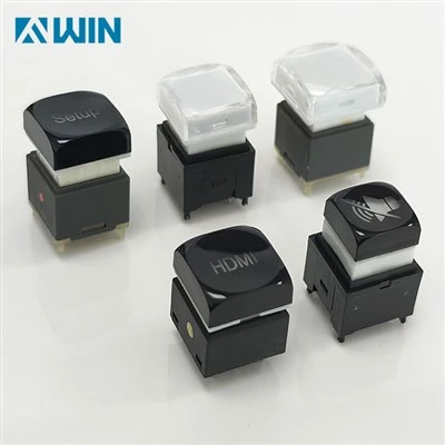 Botwm gwthio wedi'i oleuo gan fideo mini 12V